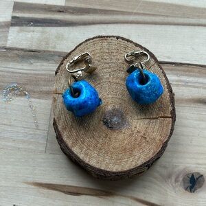 Beaded clip on earrings